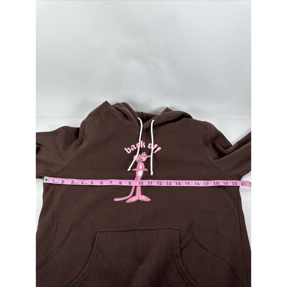 Vintage Y2K Pink Panther “back off” Hoodie Brown Size XL - Picture 8 of 10